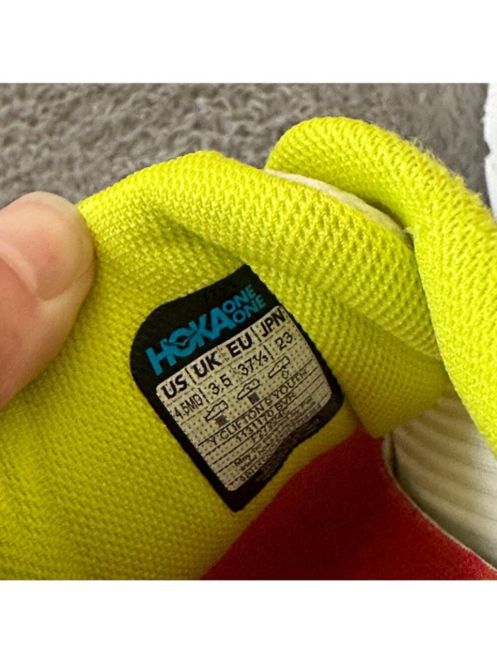 Hoka One One Clifton 9 Sneakers Tennis Shoes Youth Size 4.5 White - Picture 8 of 8